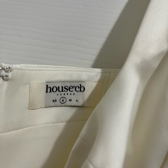 House Of CB Lilou Ruffle Hem Dress in Ivory - Picture 10 of 10